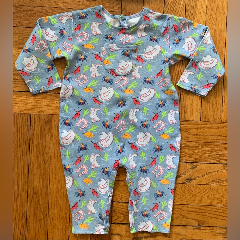 Zutano Baby Cowboy Western Rodeo One Piece Bodysuit